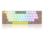 Teclado Mecanico Gamer Draconic Pro RGB Branco, Cinza E Amarelo Switch Marrom K530-yl Wt Gy