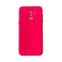 Capa Samsung J8 Silicone Aveludada Protege Câmera Colorida Capinha Anti Impacto J8:pink