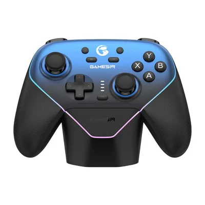Controle Gamesir Super Nova Sem Fio Para Pc Switch Ios Android Celular Hall Effect Anti Drift Rgb - Azul
