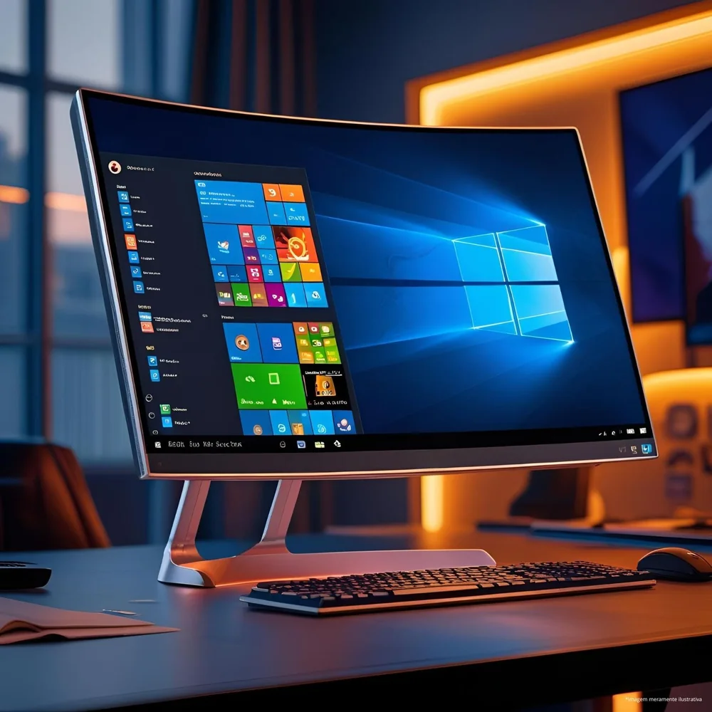 "Computador All In One Curvo 32"" I7 512GB SSD, 16GB RAM, 75Hz 5ms HDMI VA Aitek - AIO-3275C" em Campinas - foto 2