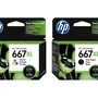 Kit De Cartucho De Tinta Hp 667xl Black + Hp 667xl Color.