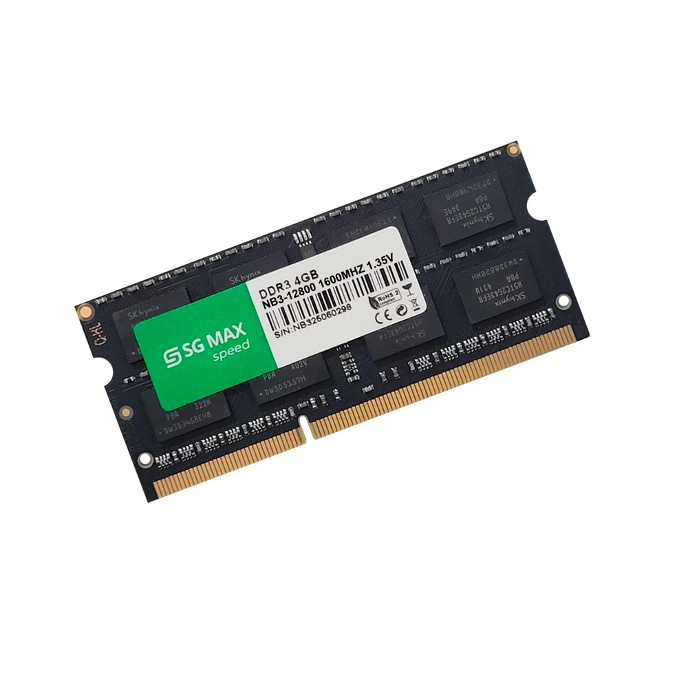 Memoria Notebook   4gb Ddr3l 1600 Cl 11 1.35v Soddim Sgm4gl1600cl11nb Sgmax