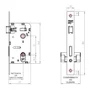 Fechadura Design Externa Espelho Bella 40mm Cromado 733e12755cr 3f