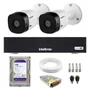 Kit 2 Câmeras Intelbras Vhl 1120 B Hdcvi Hd 720p Visão Noturna 20m Ip66 + Gravador Intelbras Mhdx 1104c + Hd Interno 1TB