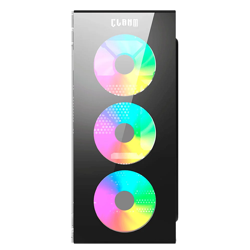 Gabinete Gamer Smog Preto 4 Fan Atx Micro Atx Mini-itx Clanm