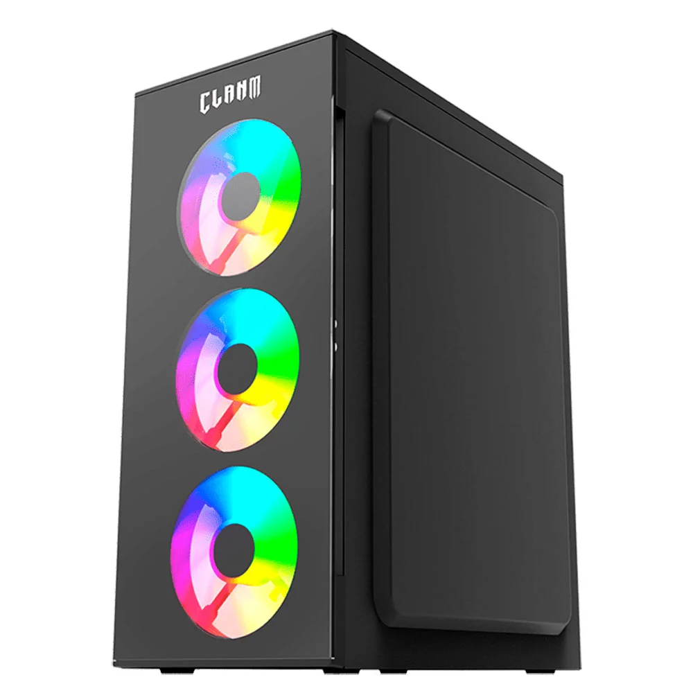Gabinete Gamer Smog Preto 4 Fan Atx Micro Atx Mini-itx Clanm