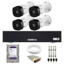 Kit 4 Câmeras Intelbras Vhd 1230 B G8 Full Hd Visão Noturna 30m Ip67 + Dvr Mhdx 1104-c + Hd 1TB