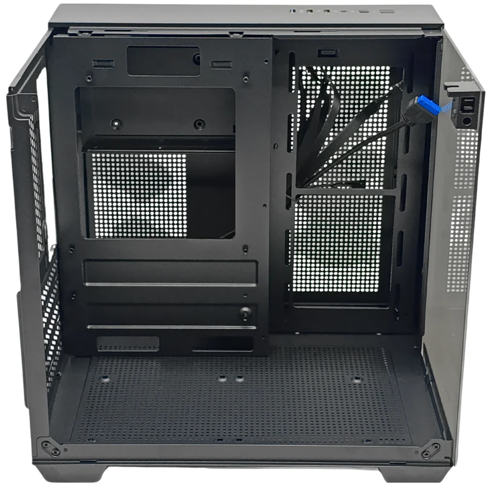 Gabinete Gamer Vegas Vidro Espelhado Placas-mãe Matx E Mini-itx Bluecase - Bg-059b Gabinete Gamer Vegas Vidro Espelhado Placas-mãe Matx E Mini-itx Bluecase - Bg-059b