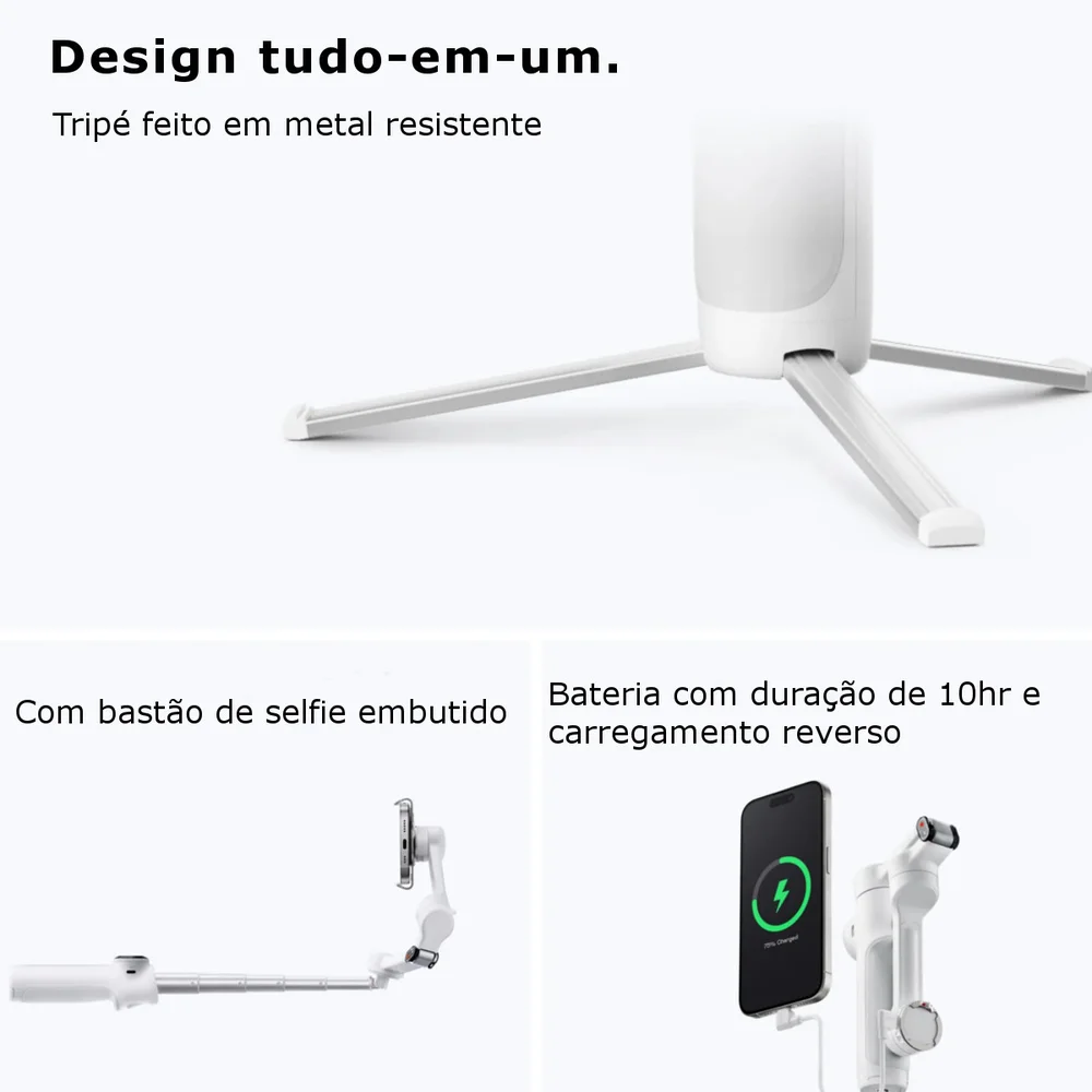 Estabilizador Eletrônico De Smartphone Insta360 Flow 2