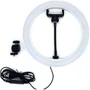 Anel Iluminador LED Flexivel Ring Light Tripe 20cm Com Suporte Celular Universal Selfie Youtuber Gravação Fotos Makes