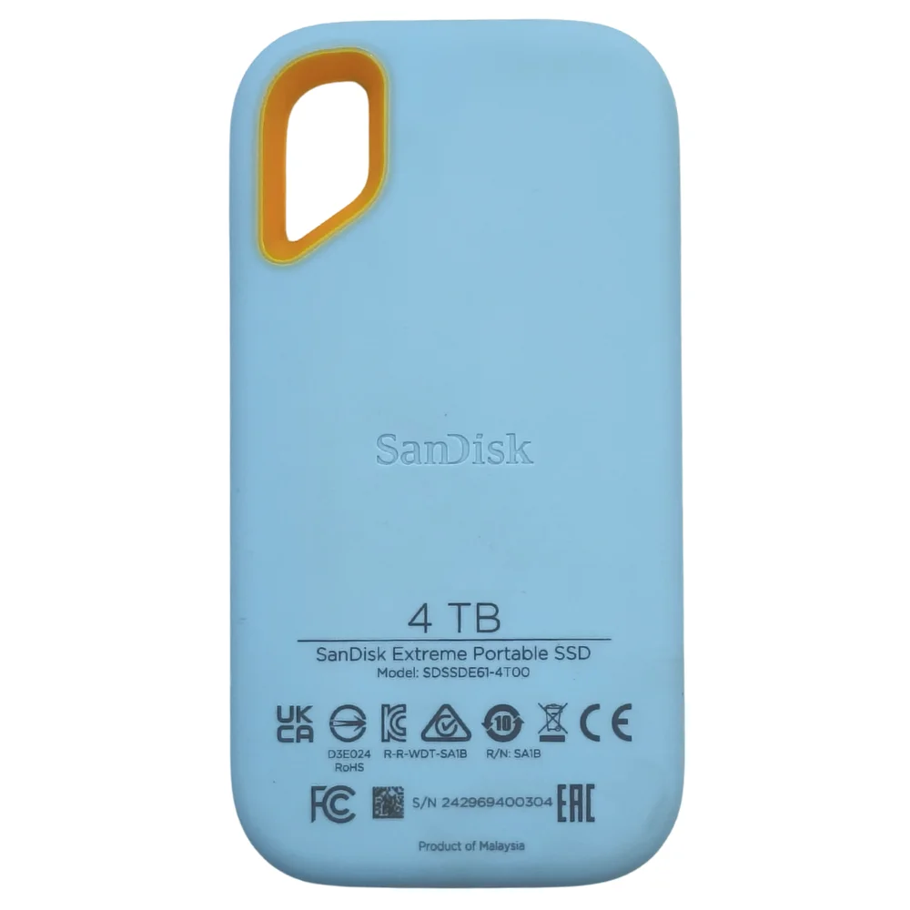 SSD Externo Portátil Sandisk Extreme 4TB Azul e