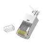 10 Peças Conector Rj45 Cat6a/cat7 Blindado 10gbps