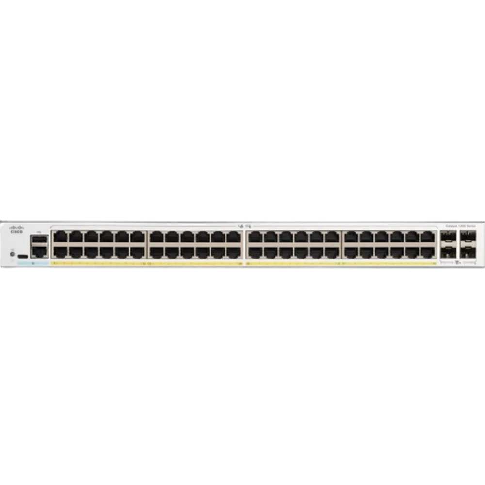 Switch Cisco Catalyst C1200 Poe 48-port Ge Layer 3 Gerenciável 4x1g Sfp C1200-48p-4g 375w