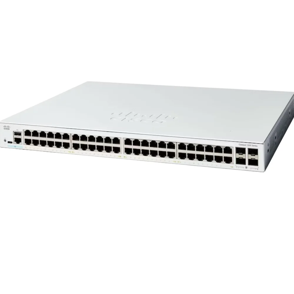Switch Cisco Catalyst C1200 Poe 48-port Ge Layer 3 Gerenciável 4x1g Sfp C1200-48p-4g 375w