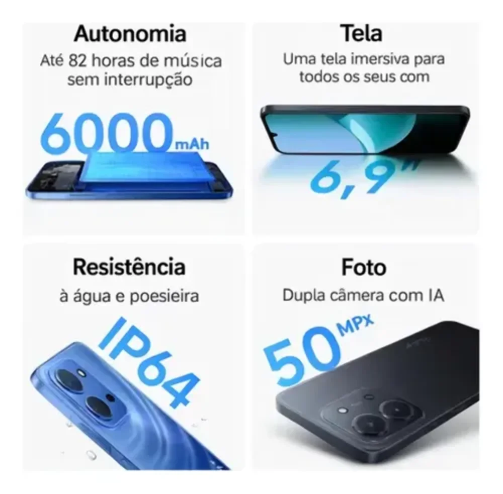 "Celular Xiaomi Redmi 15c  128GB 4gb Ram De 6.9"" 50mp 8mp - Naranja Crepúsculo (global)" - view 2