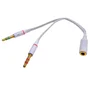Adaptador P3 Femea X P2 Macho Branco Md9 - 9258