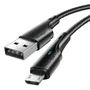 Cabo Micro Usb V8 Turbo Essager 3a Com Revestimento Reforçado E 3 Metros De Comprimento Preto