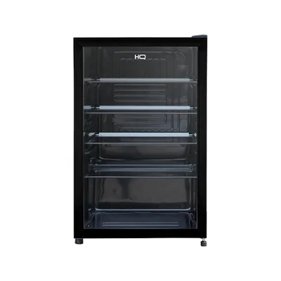 Frigobar Expositor Vertical Hq Vidro Duplo 130 Litros Preto Hq-130fbpvl - 127v