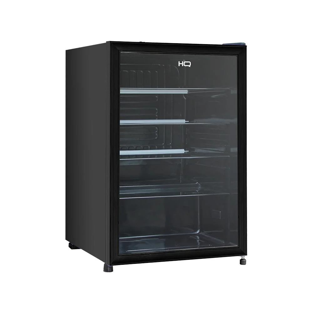 Frigobar Expositor Vertical Hq Vidro Duplo 130 Litros Preto Hq-130fbpvl
