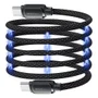 Cabo Magnético Essager Usb-c 100w 1m Preto Turbo Charge Enrolamento Magnético E Malha Reforçada