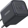 Carregador Rápido Ugreen 45w Gan 2x Usb-c - 1x Usb-a Super Fast Charging 2.0 Compatível Galaxy S25, S24, S23, Ultra A56, A36, A26, A16, A06, Tab S11 S10 Ultra S10+ S9