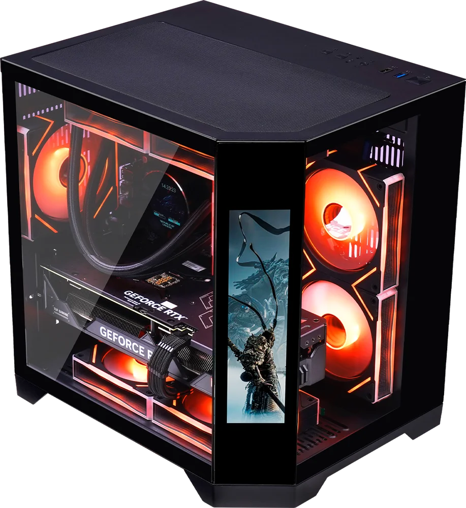 Gabinete Gamer K-mex Aquário Cg-02kv Com Monitor Dynamic