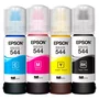 Kit 4 Refil De Tinta 544 Para Impressora L3250 L3110 L3150 L3160 Black + Cyan + Yellow + Mag.