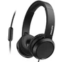 Fone  Headphone De Ouvido Philips Tah4105bk 00 Com Microfone E Cabo De 1.2 Metros - Cor Preto