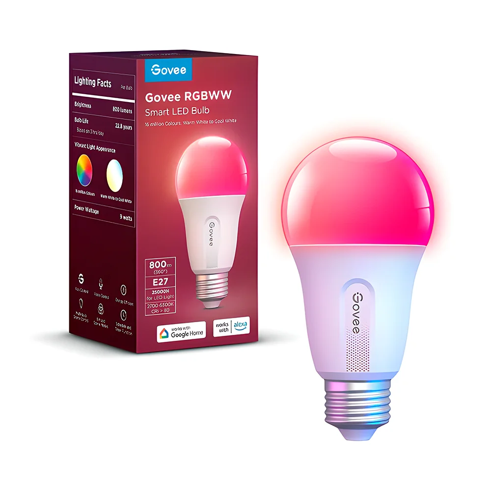 Lâmpada Led Inteligente Govee RGBWW 9W Wi-Fi e Bluetooth