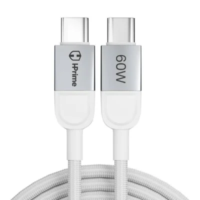 Cabo Usb Tipo C Para Tipo C Hprime Boost60 -60w 1,2m Branco
