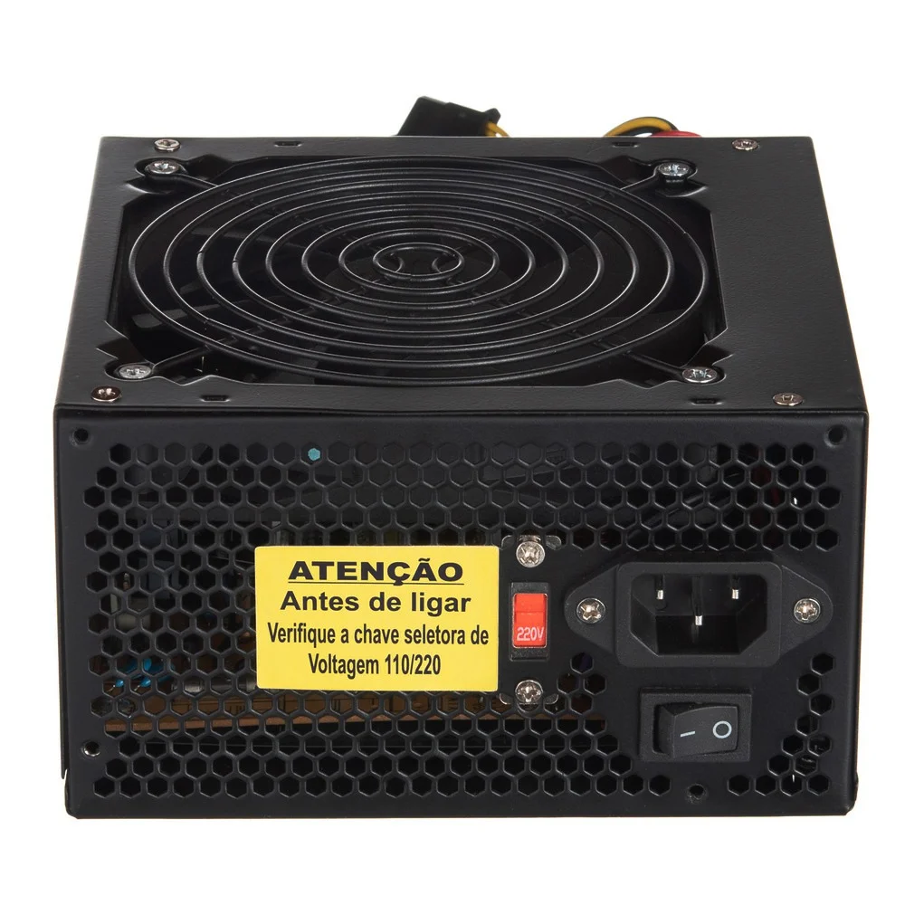 Fonte Atx 500w Para PC Bivolt Manual Foneng Hdw-0004 S/ Cabo