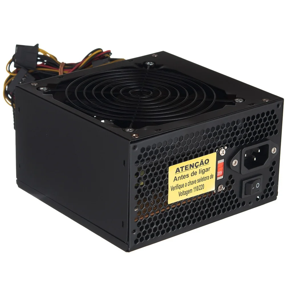Fonte Atx 500w Para PC Bivolt Manual Foneng Hdw-0004 S/ Cabo