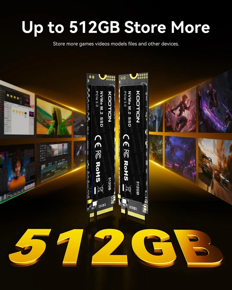 Unidade Sólida SSD M.2 NVMe Kootion X15 Lite 512GB Ultra Velocidade Unidade Sólida SSD M.2 NVMe Kootion X15 Lite 512GB Ultra Velocidade