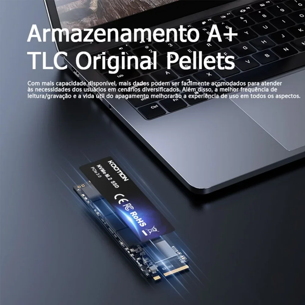 Unidade Sólida SSD M.2 NVMe Kootion X15 Lite 512GB Ultra Velocidade Unidade Sólida SSD M.2 NVMe Kootion X15 Lite 512GB Ultra Velocidade
