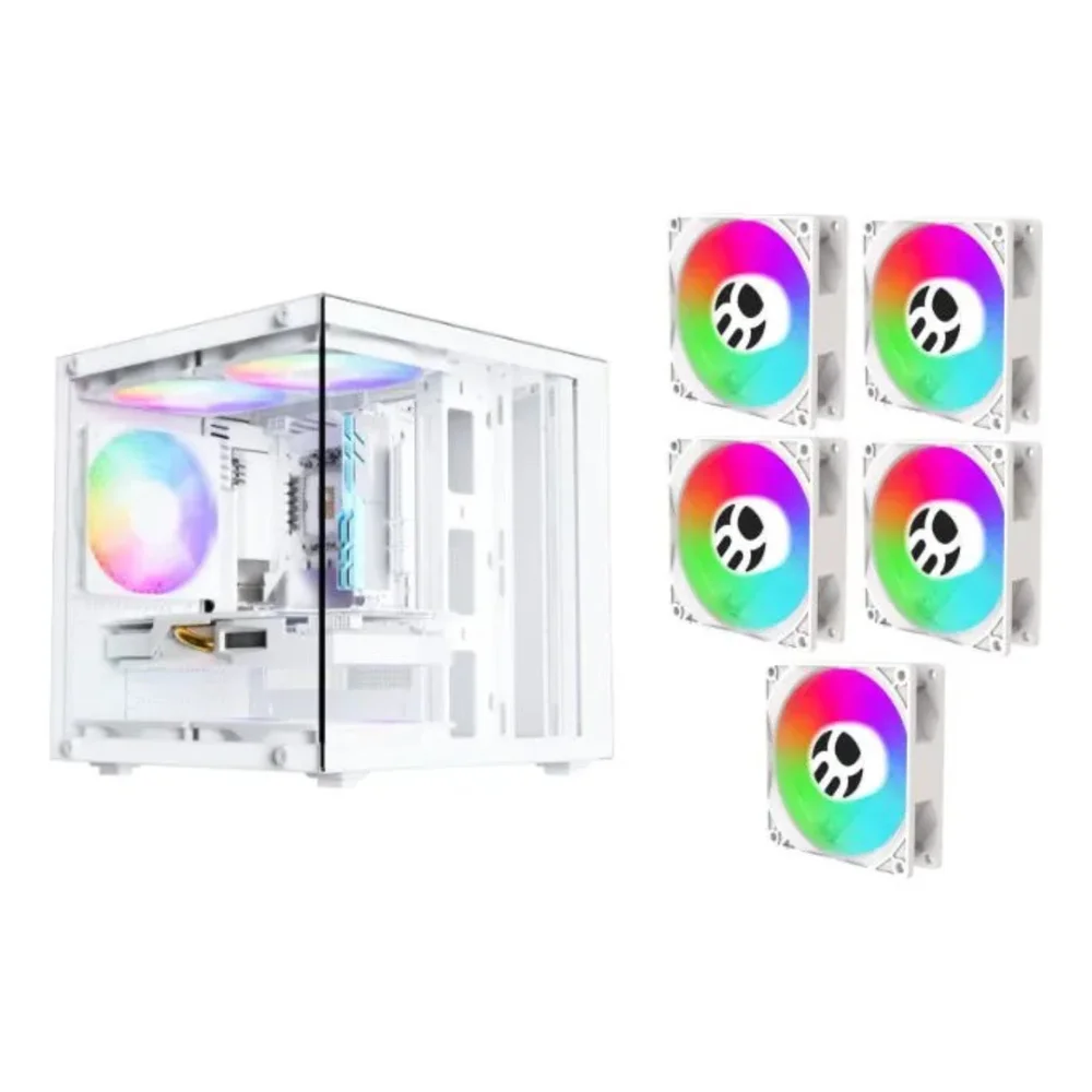 Gabinete Gamer Aquário Life Pro Bg-066 C/ 5 Cooler Fans Branco Gabinete Gamer Aquário Life Pro Bg-066 C/ 5 Cooler Fans Branco