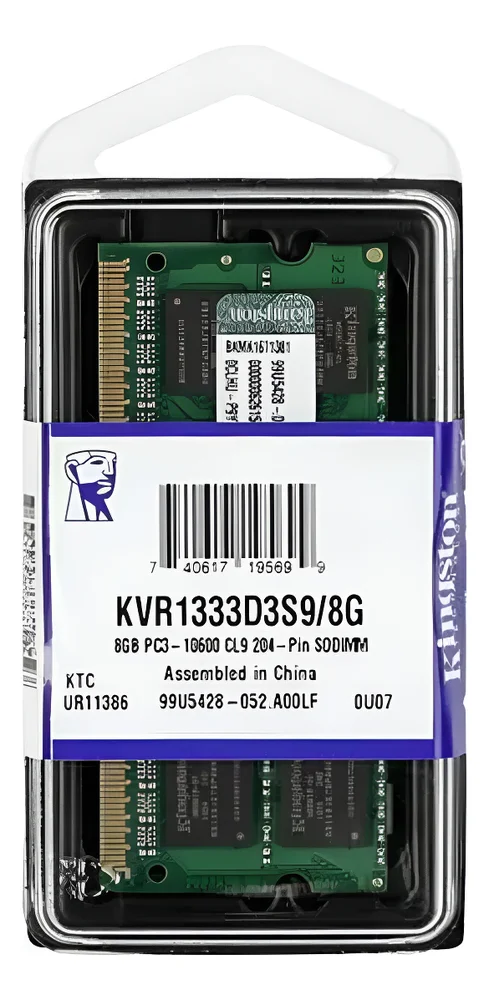 Memoria Ram Kingston 8GB Ddr3 13333mhz Notebook Memoria Ram Kingston 8GB Ddr3 13333mhz Notebook