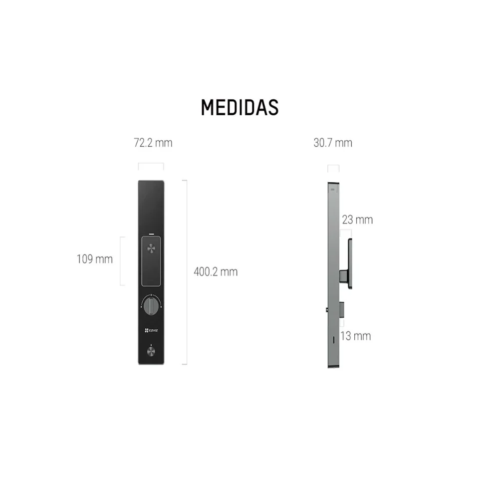 Seguranca Ezviz Fechadura C/ Reconhecimento Facial Cs-dl50fvs-r101-wbp-gr.