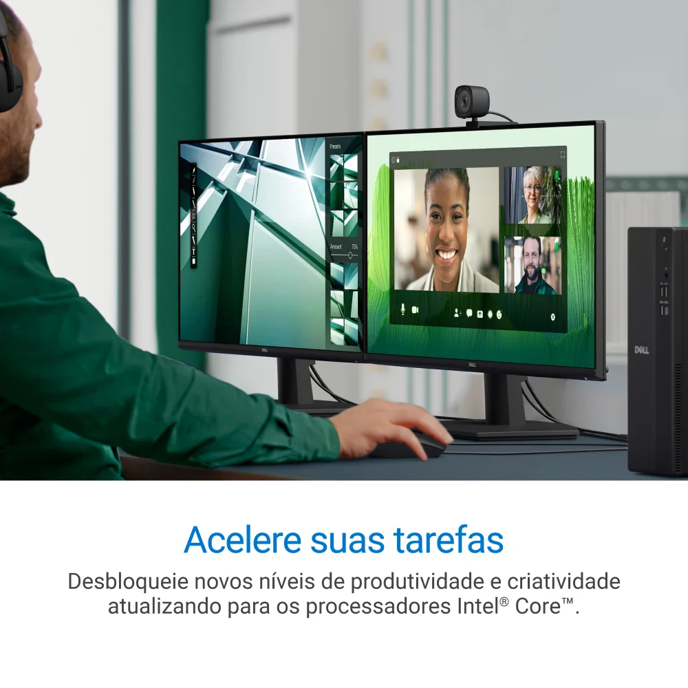 Desktop Dell Slim Ecs1250 Intel Core i7 16gb 512gb SSD Linux Ds-i714700-u40 em Campinas - foto 3