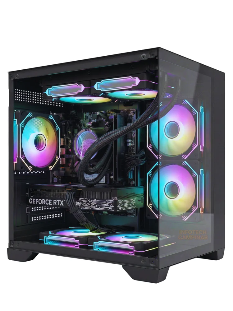 PC Gamer Aquario Preto Intel Core i5 12400 | RTX 5060 8GB | 16gb Ram | SSD Nvme 1TB | Water Cooler 240mm | Win11 Pro - view 5
