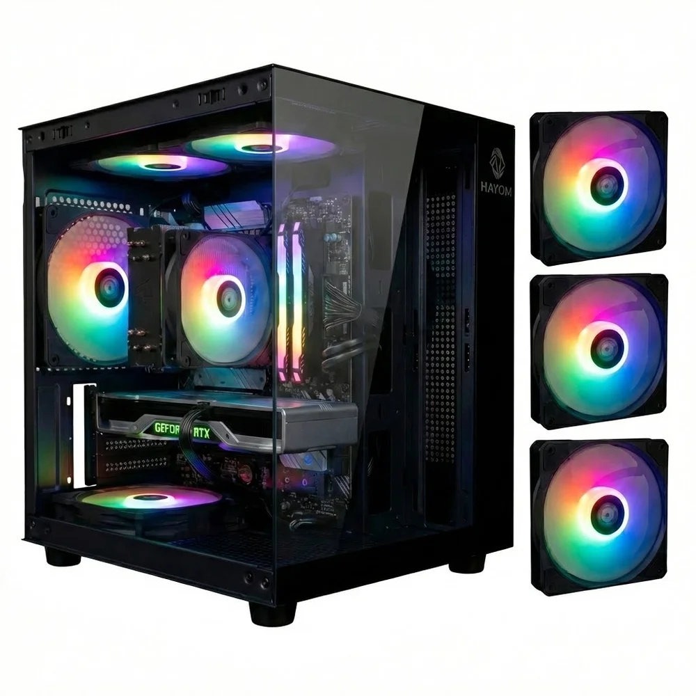 Gabinete Gamer Mini Cubo Preto GB1787 Micro-ATX ITX 3 Fans Inclusas USB 3.0 Lateral e Frontal Vidro Temperado Gabinete Gamer Mini Cubo Preto GB1787 Micro-ATX ITX 3 Fans Inclusas USB 3.0 Lateral e Frontal Vidro Temperado