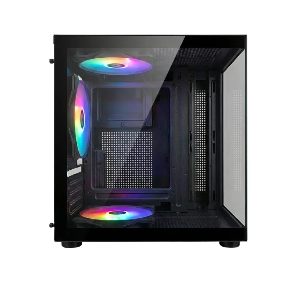 Gabinete Gamer Mini Cubo Preto GB1787 Micro-ATX ITX 3 Fans Inclusas USB 3.0 Lateral e Frontal Vidro Temperado Gabinete Gamer Mini Cubo Preto GB1787 Micro-ATX ITX 3 Fans Inclusas USB 3.0 Lateral e Frontal Vidro Temperado